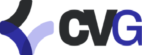CVG in blue and black capital letters Chagrin Valley Gig Logo