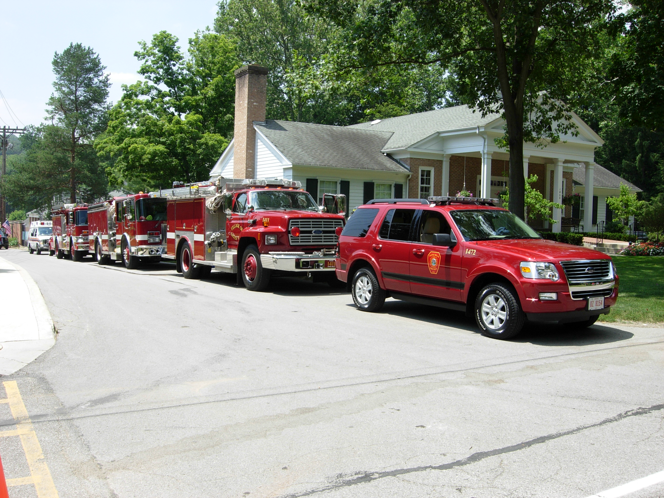 Fire Deparment Vehicles On Display.