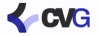 black and purbple letters CVG company logo